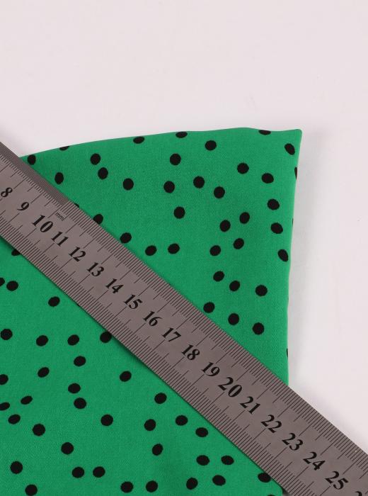 Софт принт "Средний горох" (ЧЕРНЫЙ ГОРОХ НА ЗЕЛЕНОМ - 0,4 СМ - 13)