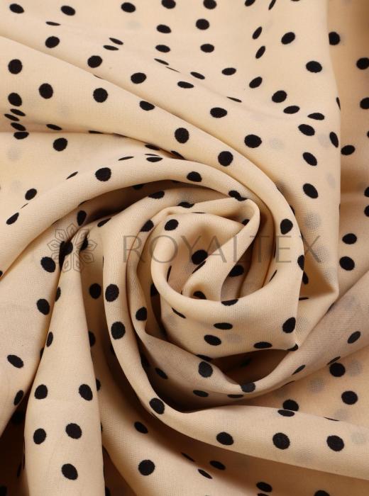 Софт принт "Средний горох" (ЧЕРНЫЙ ГОРОХ НА ВАНИЛЬНОМ - 0,4 СМ - 4)