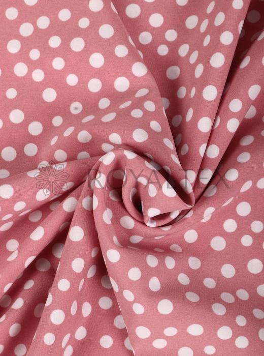 Индо принт "Рассыпной горох" (БЕЛЫЙ ГОРОХ НА РОЗОВОМ - ОТ 0,5 ДО 0,7 СМ - 4)