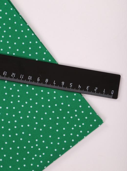 Индо принт "Средний горох" (БЕЛЫЙ ГОРОХ НА ЗЕЛЕНОМ - 0,2 СМ - 47)