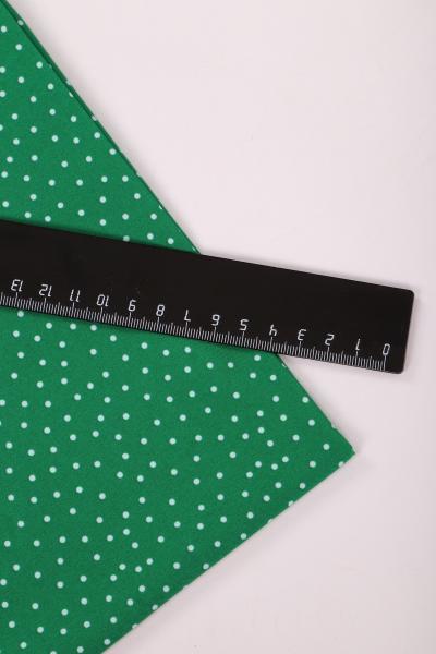 Индо принт "Средний горох" (БЕЛЫЙ ГОРОХ НА ЗЕЛЕНОМ - 0,2 СМ - 47)