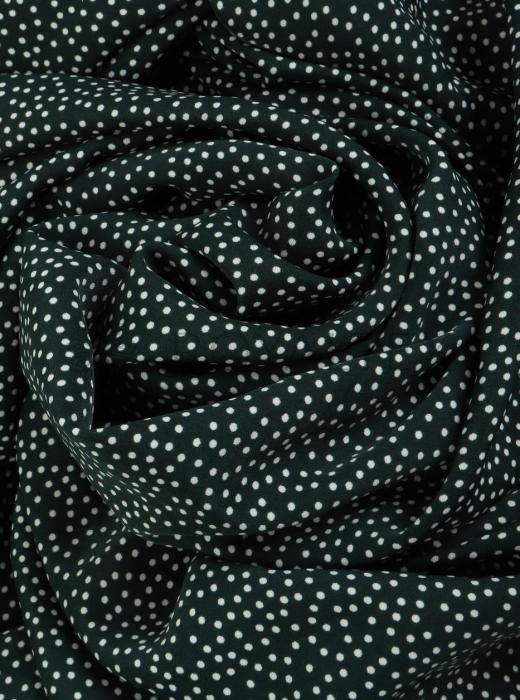 Софт принт "Песок" (БЕЛЫЙ ГОРОХ НА ТЕМНО-ЗЕЛЕНОМ - 0,2 СМ - 10)