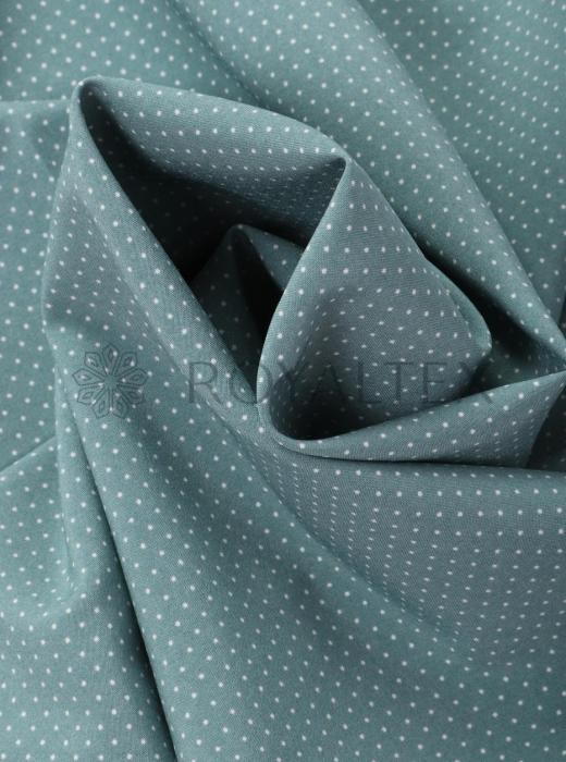 Индо принт "Крапинки" (БЕЛЫЙ ГОРОХ НА ЗЕЛЕНОМ - 0,1 СМ - 18)