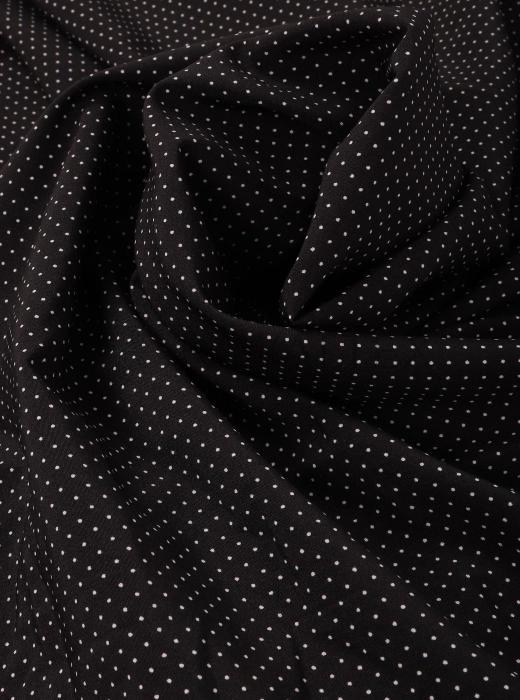 Индо принт "Крапинки" (БЕЛЫЙ ГОРОХ НА ЧЕРНОМ - 0,1 СМ - 1)