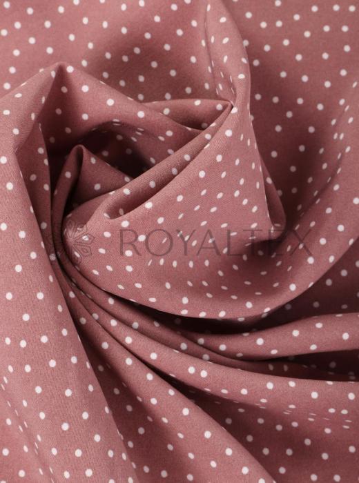 Индо принт "Средний горох" (БЕЛЫЙ ГОРОХ НА БЕЖЕВОМ - 0,2 СМ - 40)