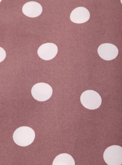 Индо принт "Крупных горох" (БЕЛЫЙ ГОРОХ НА СУХОЙ РОЗЕ - 1,5 СМ - 20)