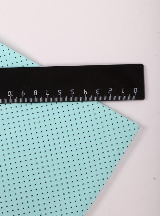 Индо принт "Крапинки" (СИНИЙ ГОРОХ НА БИРЮЗОВОМ - 0,1 СМ - 13)