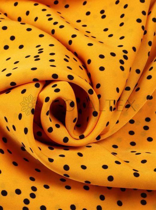 Софт принт "Средний горох" (ЧЕРНЫЙ ГОРОХ НА ЖЕЛТОМ - 0,4 СМ - 9)