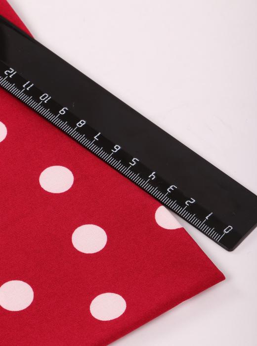 Индо принт "Крупных горох" (БЕЛЫЙ ГОРОХ НА БОРДОВОМ - 1,5 СМ - 22)