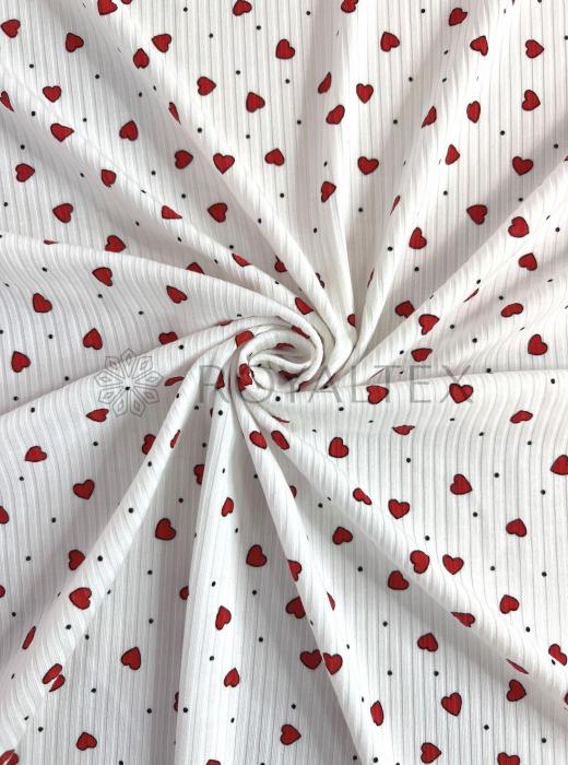 Лапша принт вискозная RT40 (СЕРДЦА САМОЙЛОВОЙ КРАСНЫЕ)