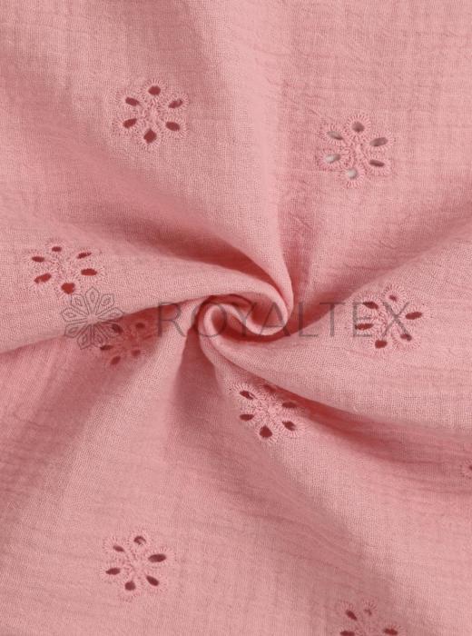 Муслин с вышивкой (РОЗОВЫЙ - 7)