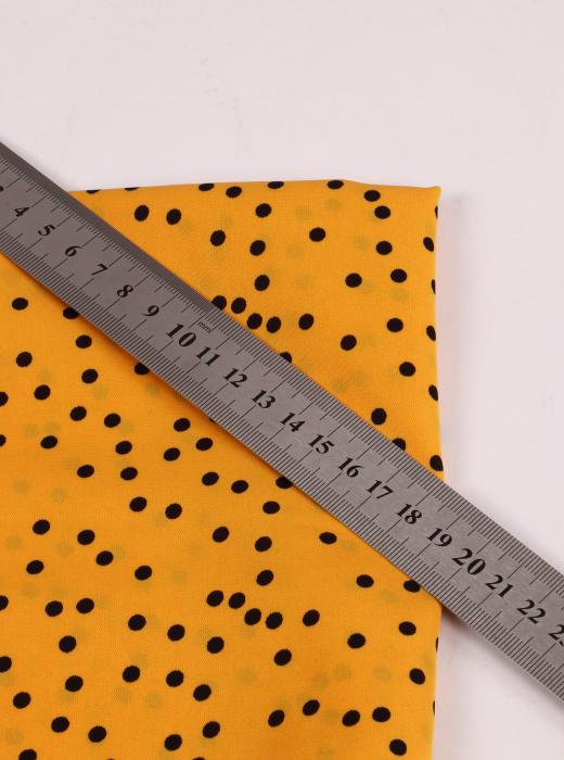 Софт принт "Средний горох" (ЧЕРНЫЙ ГОРОХ НА ЖЕЛТОМ - 0,4 СМ - 9)