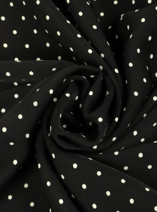 Софт принт "Средний горох" (БЕЛЫЙ ГОРОХ НА ЧЕРНОМ - 0,3 СМ - 12)