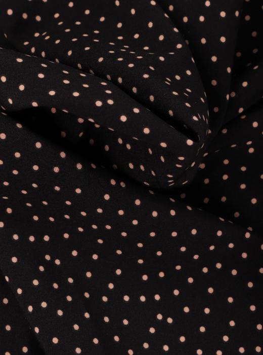 Индо принт "Средний горох" (БЕЖЕВЫЙ ГОРОХ НА ЧЕРНОМ - 0,2 СМ - 39)