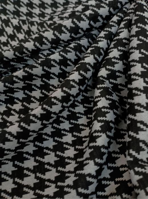 Жаккард принт RT8 (ЛАПКА 1 СМ ЧЕРНО-БЕЛЫЙ)