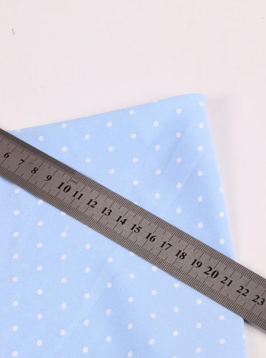 Софт принт "Средний горох" (БЕЛЫЙ ГОРОХ НА ГОЛУБОМ - 0,3 СМ - 13)