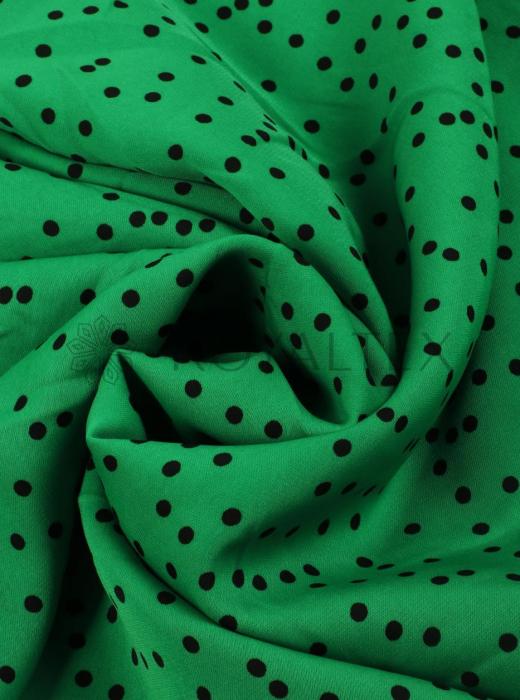 Софт принт "Средний горох" (ЧЕРНЫЙ ГОРОХ НА ЗЕЛЕНОМ - 0,4 СМ - 13)