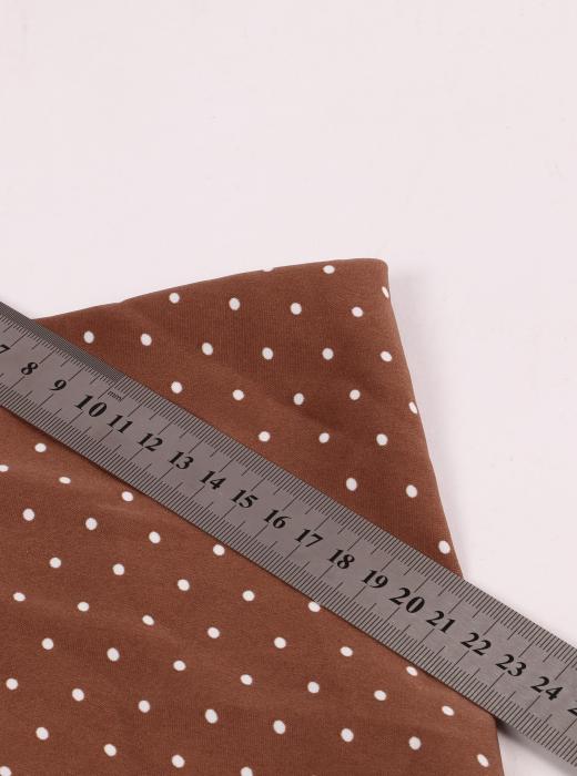 Софт принт "Средний горох" (БЕЛЫЙ ГОРОХ НА КОРИЧНЕВОМ - 0,3 СМ - 9)