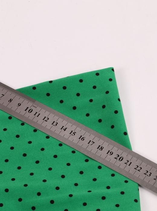 Софт принт "Средний горох" (ЧЕРНЫЙ ГОРОХ НА ЗЕЛЕНОМ - 0,3 СМ - 4)