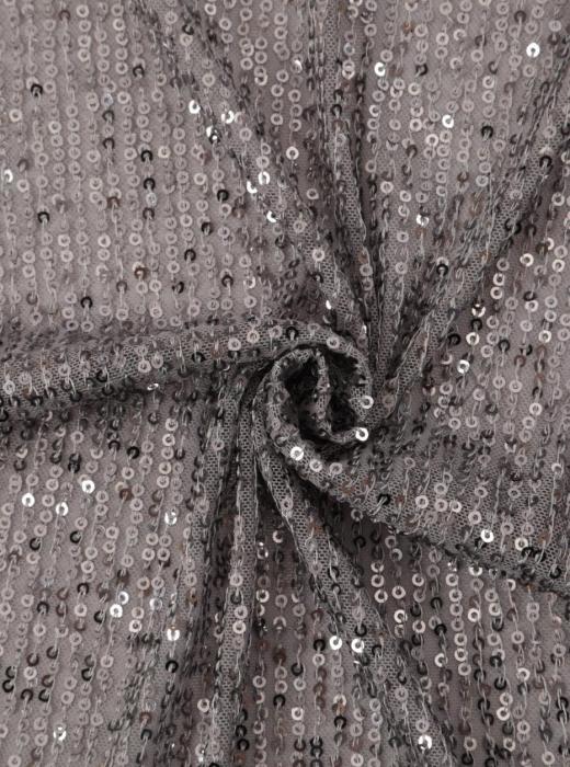 Пайетки на сетке (СЕРЫЙ - 6)