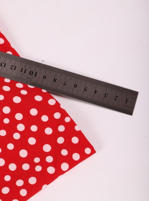 Индо принт "Рассыпной горох" (БЕЛЫЙ ГОРОХ НА КРАСНОМ - ОТ 0,5 ДО 0,7 СМ - 32)