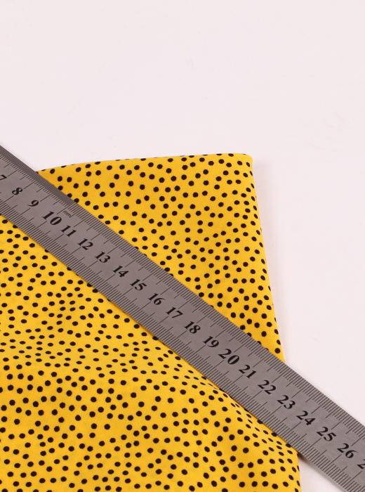 Софт принт "Песок" (ЧЕРНЫЙ ГОРОХ НА ЖЕЛТОМ - 0,2 СМ - 5)