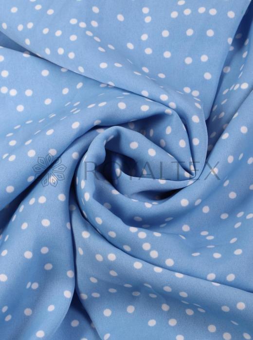 Софт принт "Средний горох" (БЕЛЫЙ ГОРОХ НА ГОЛУБОМ - 0,4 СМ - 1)