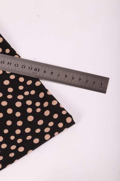 Индо принт "Рассыпной горох" (БЕЖЕВЫЙ ГОРОХ НА ЧЕРНОМ - ОТ 0,5 ДО 0,7 СМ - 22)