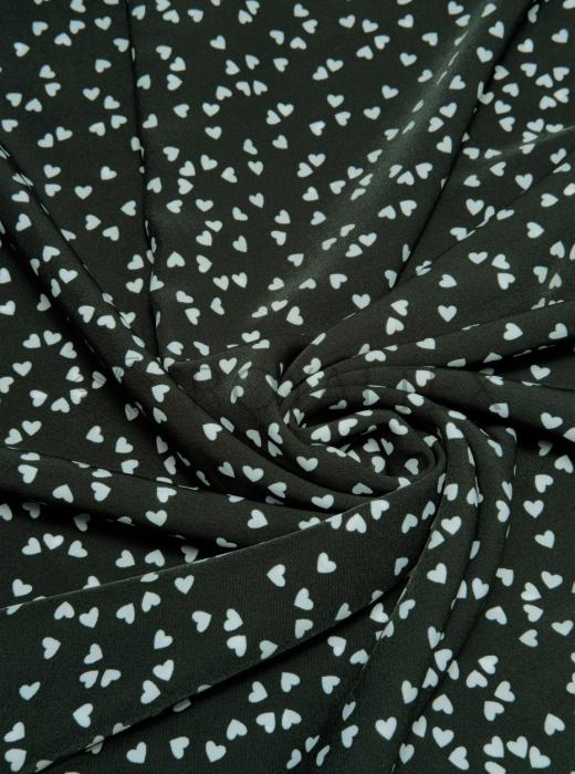 Софт принт (ТЕМНО-ЗЕЛЕНЫЙ "КРУПНЫЕ СЕРДЦА" - 1)