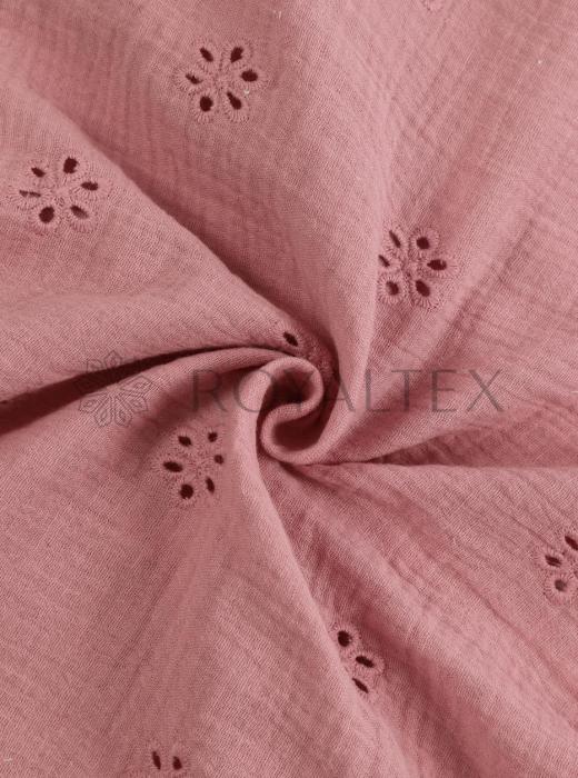 Муслин с вышивкой (ПЫЛЬНАЯ РОЗА - 10)