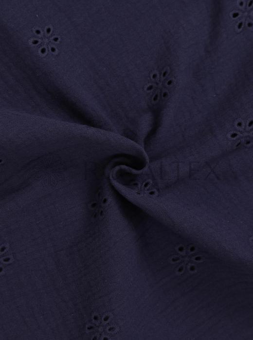 Муслин с вышивкой (ТЕМНО-СИНИЙ - 20)