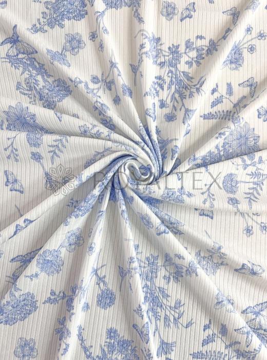 Лапша принт вискозная RT40 (ДИОР ГОЛУБОЙ)