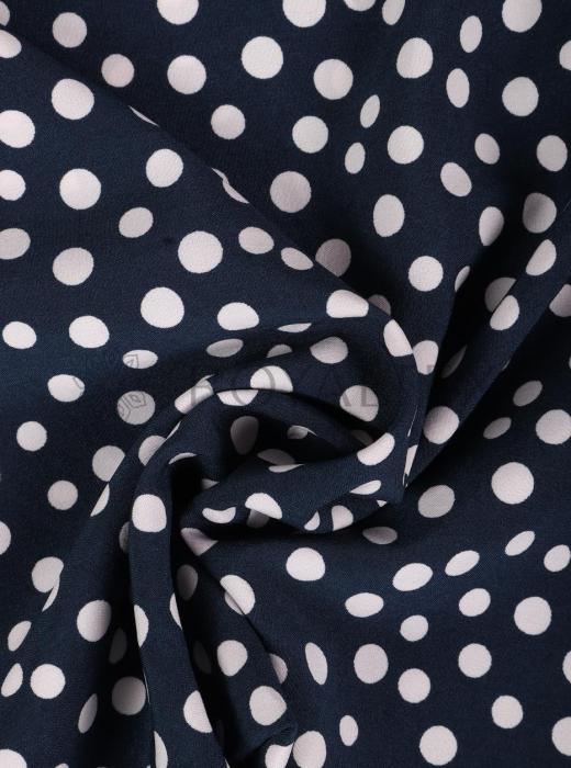 Индо принт "Рассыпной горох" (БЕЛЫЙ ГОРОХ НА МОРСКОМ СИНЕМ - ОТ 0,5 ДО 0,7 СМ - 1)