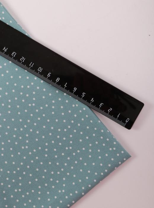 Индо принт "Средний горох" (БЕЛЫЙ ГОРОХ НА ТЕМНО-БИРЮЗОВОМ - 0,2 СМ - 8)