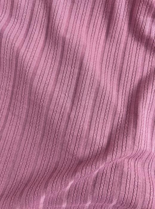 Ажурный трикотаж Косичка RT27 (СУХАЯ РОЗА)