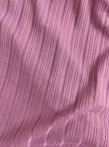 Ажурный трикотаж Косичка RT27 (СУХАЯ РОЗА)