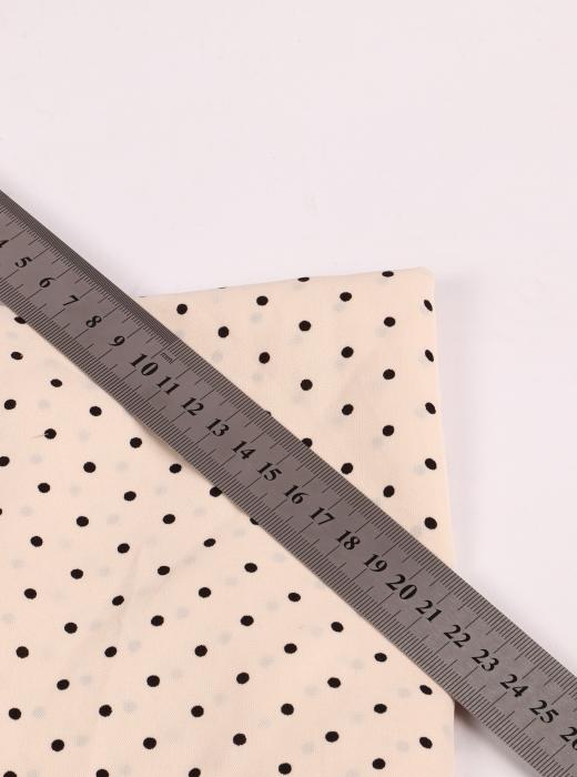 Софт принт "Средний горох" (ЧЕРНЫЙ ГОРОХ НА СВЕТЛО-БЕЖЕВОМ - 0,3 СМ - 17)