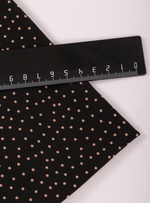 Индо принт "Средний горох" (БЕЖЕВЫЙ ГОРОХ НА ЧЕРНОМ - 0,2 СМ - 39)