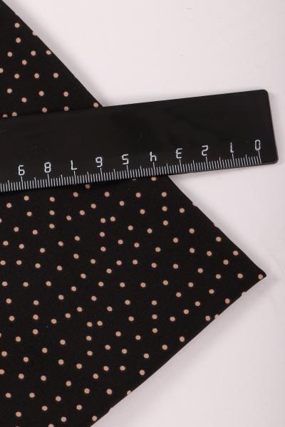 Индо принт "Средний горох" (БЕЖЕВЫЙ ГОРОХ НА ЧЕРНОМ - 0,2 СМ - 39)