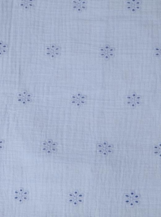 Муслин с вышивкой (ГОЛУБОЙ - 12)