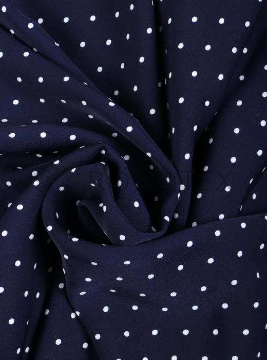 Софт принт "Средний горох" (БЕЛЫЙ ГОРОХ НА ТЕМНО-СИНЕМ - 0,3 СМ - 5)