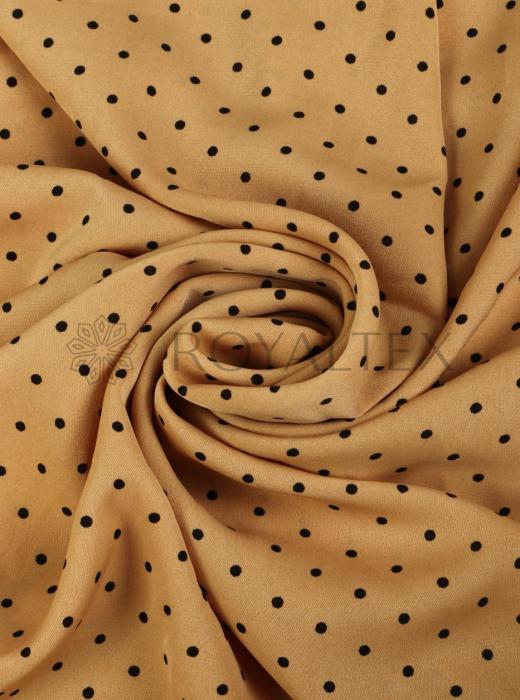 Софт принт "Средний горох" (ЧЕРНЫЙ ГОРОХ НА БЕЖЕВОМ - 0,3 СМ - 10)