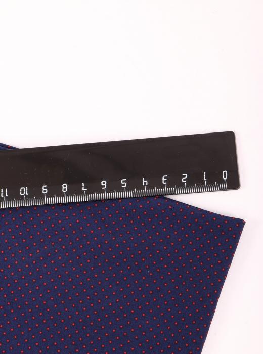 Индо принт "Крапинки" (КРАСНЫХ ГОРОХ НА ТЕМНО-СИНЕМ - 0,1 СМ - 16)