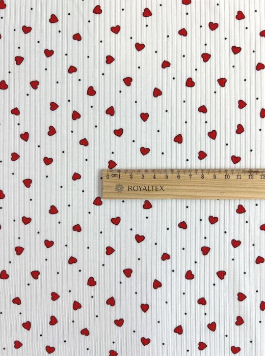 Лапша принт вискозная RT40 (СЕРДЦА САМОЙЛОВОЙ КРАСНЫЕ)