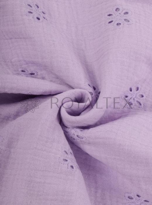 Муслин с вышивкой (СИРЕНЕВЫЙ - 6)