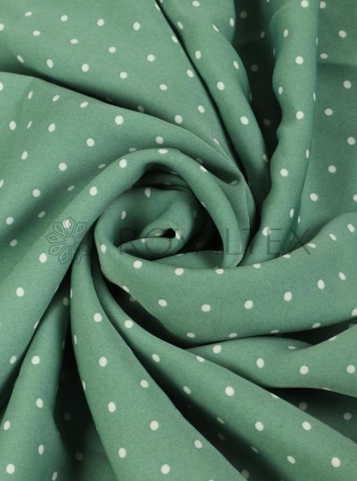 Софт принт "Средний горох" (БЕЛЫЙ ГОРОХ НА БИРЮЗОВОМ - 0,3 СМ - 16)