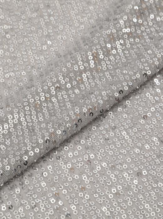 Пайетки на сетке (СЕРЕБРИСТЫЙ - 5)