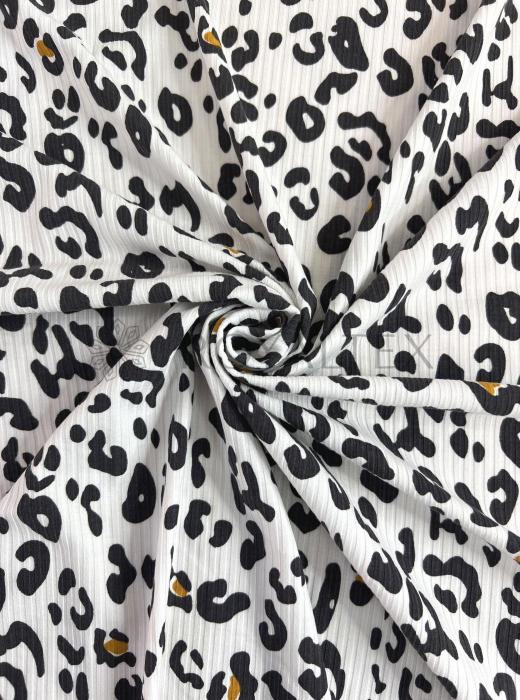 Лапша принт вискозная RT40 (ЛЕОПАРД ЧЕРНЫЙ)